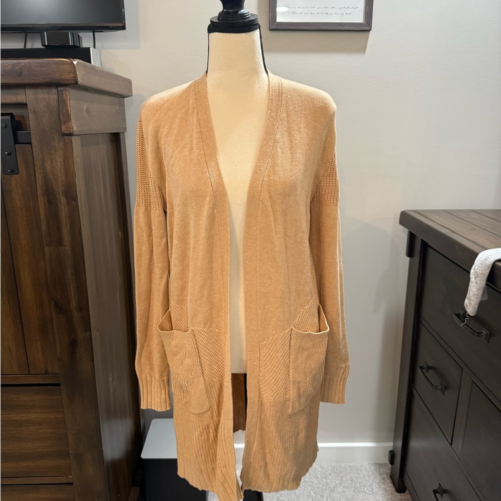 Lululemon Athletica Camel Open Cardigan